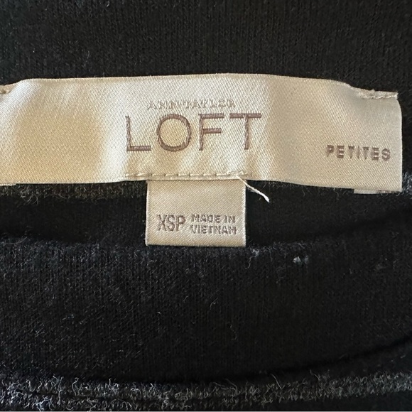 Ann Taylor Loft Tall Gray & Black Stripe Long Sleeve Mini Dress Sz XSP​​​ - Picture 10 of 10